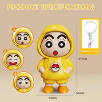 Shin-Chan Rotating Face Keychain