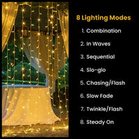 Curtain LED Lights | Warm White | Diwali Decoration
