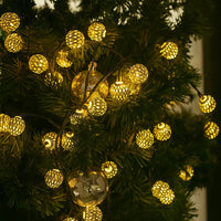 Metal Moroccan Balls Decorative String Lights - Warm White | Diwali Decoration