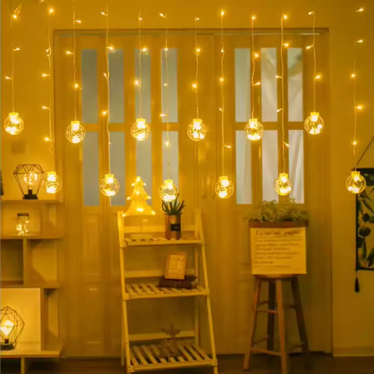Wish Ball Curtain Lights | 12 Wish Balls | Warm White LED