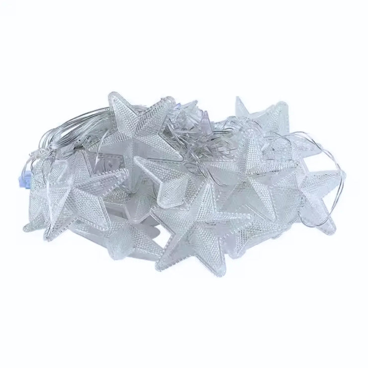 Star Curtain String Lights | 40 Stars | Warm White LED