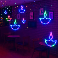 Diya Curtain Lights | Multi