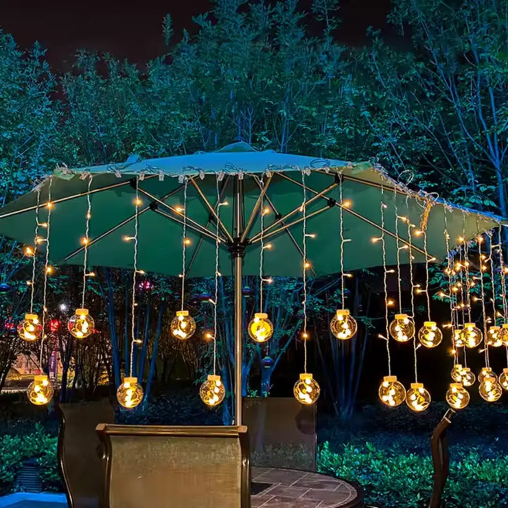 Wish Ball Curtain Lights | 12 Wish Balls | Warm White LED