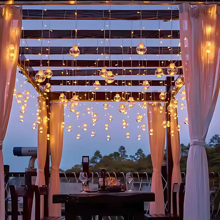Wish Ball Curtain Lights | 12 Wish Balls | Warm White LED
