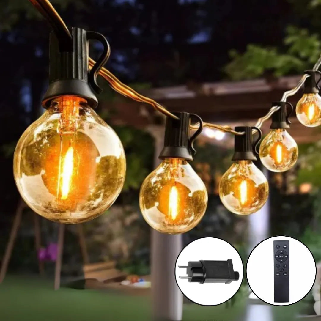 G40 Outdoor Bulb String Lights Hanging - IP44 Rainproof G40 Globe LED Bulbs