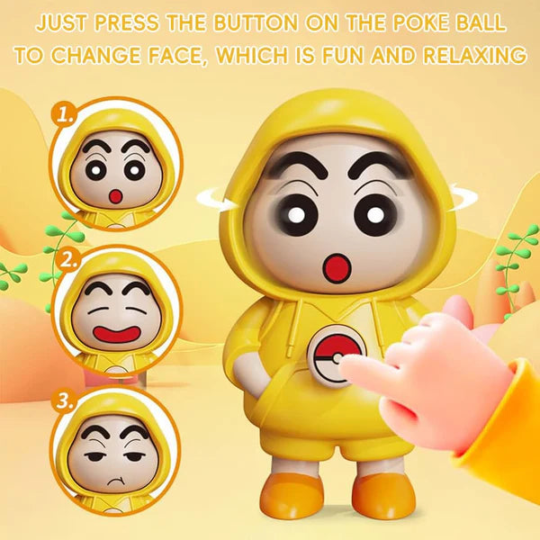 Shin-Chan Rotating Face Keychain