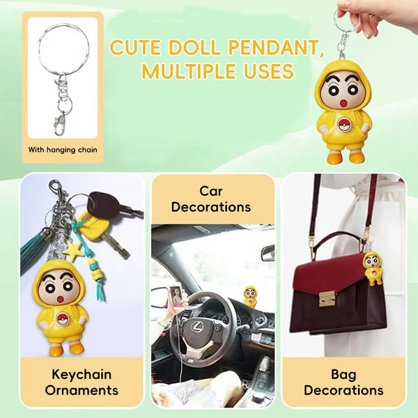 Shin-Chan Rotating Face Keychain