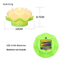 LED Moving Wick Lotus Flower Candle