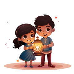 Kids celebrating Deepawali