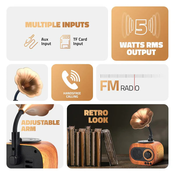 Retro Vinyl Bluetooth Speaker
