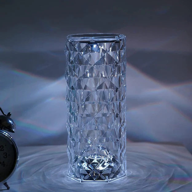 Rose Crystal Reflection Portable LED Table Lamp