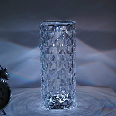Rose Crystal Reflection Portable LED Table Lamp