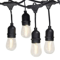 Waterproof Outdoor Hanging Bulb Holder String Lights with ST64 4W LED Bulbs