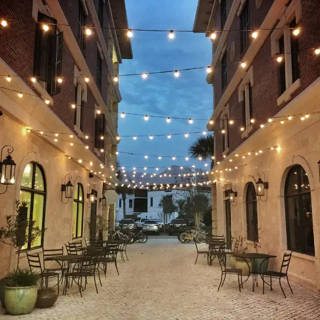 G40 Outdoor Bulb String Lights Hanging - IP44 Rainproof G40 Globe LED Bulbs