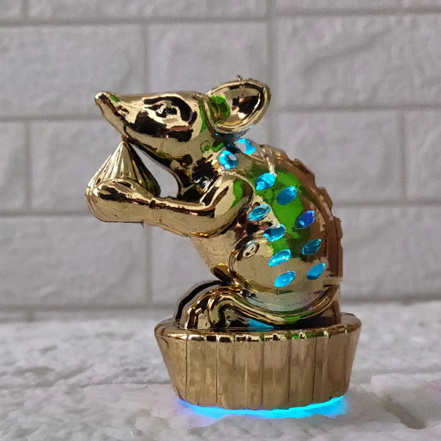 LED Mushak Lights (Set of 2) – Colour-Changing Decorative Ganpati Décor | Battery Operated | Safe & Smokeless