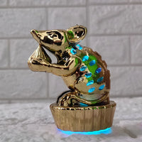 LED Mushak Lights (Set of 2) – Colour-Changing Decorative Ganpati Décor | Battery Operated | Safe & Smokeless