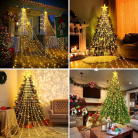 Star with 9 String Lights Christmas Tree Decoration | Warm White LED