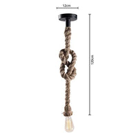 Jute Rope Bulb Hanging Pendant Light with E27 Bulb Holder | Bulb not included