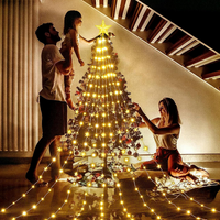 Star with 9 String Lights Christmas Tree Decoration | Warm White LED