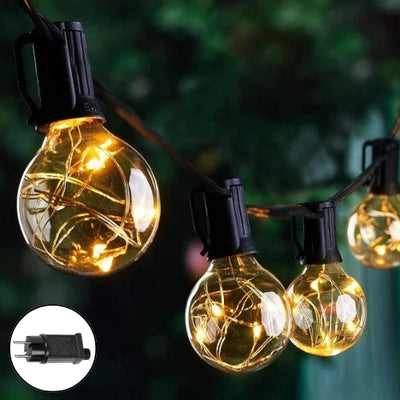 G40 Outdoor Bulb String Lights Hanging - IP44 Rainproof G40 Globe LED Bulbs